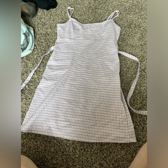 Lavender plaid minidress - Picture 1 of 3